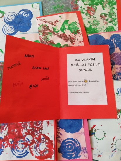 Takole so pisali iz vrtca Sonček iz Šmarjete