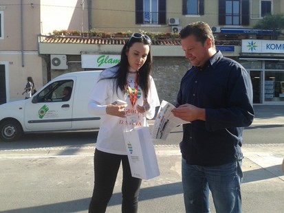 Tinkara Kovač in g. Bolčič podžupan MO Koper 